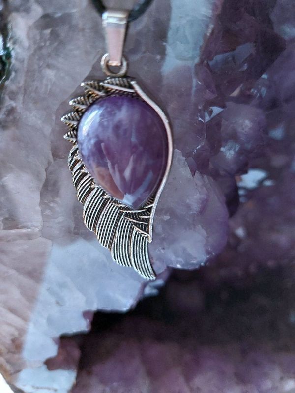 Amethyst Engelsflügel (Silber) als Anhänger Amethyst Engelsflügel (Silber) als Anhänger