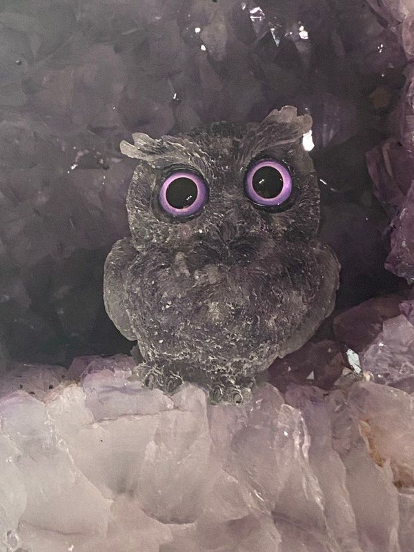 Amethyst Eule stehend Amethyst Eule stehend