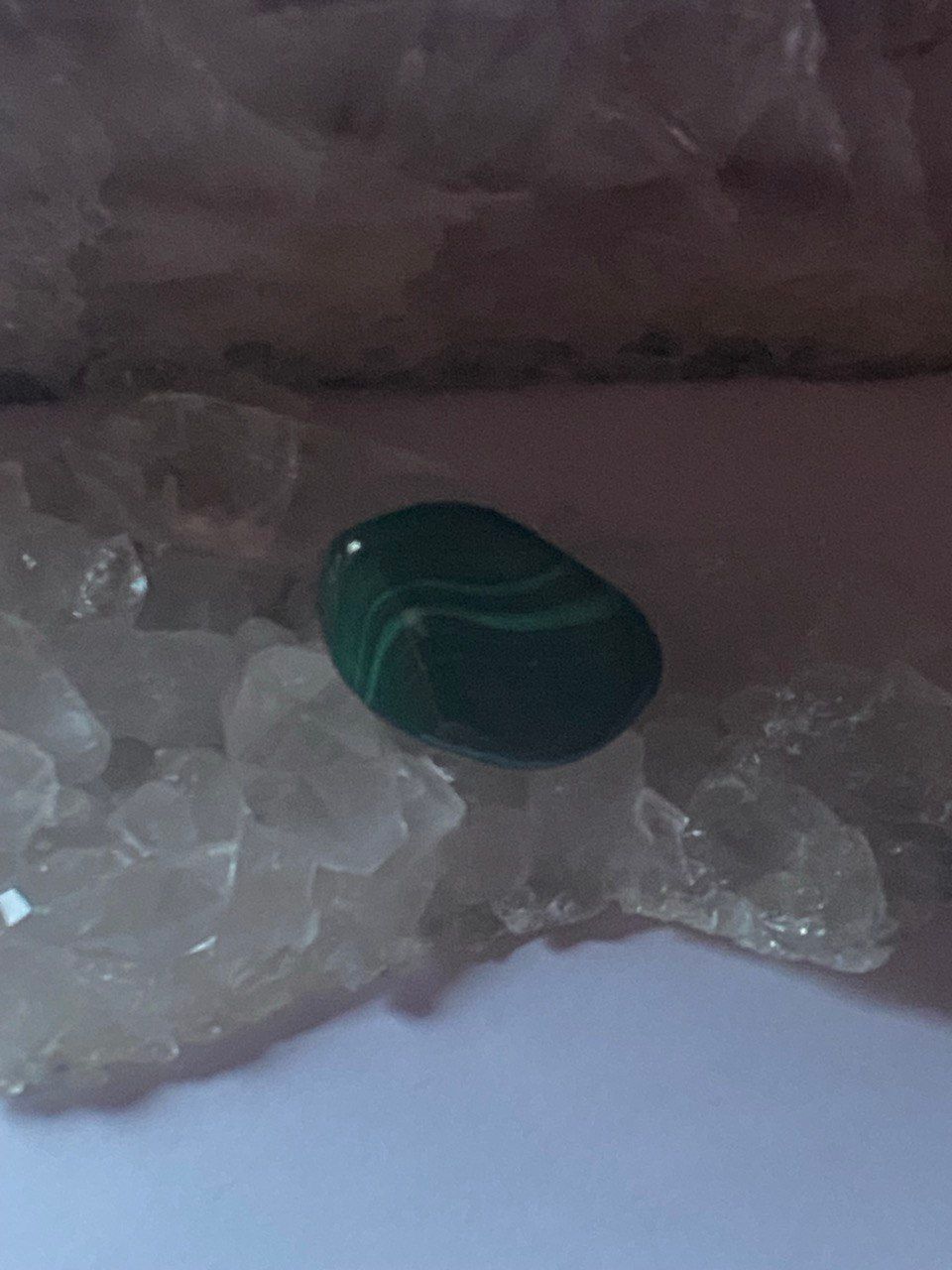 Malachit flach ungelocht