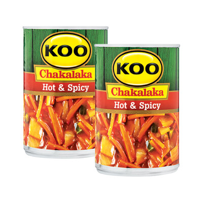 Koo Hot & Spicy Chakalaka 410g Buy 2 For Koo Hot & Spicy Chakalaka 410g Buy 2 For