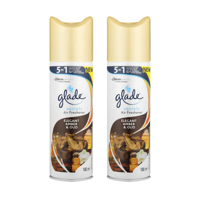 Glade Secrets Amber & Oud Air Freshener 180ml Buy 2 For Glade Secrets Amber & Oud Air Freshener 180ml Buy 2 For