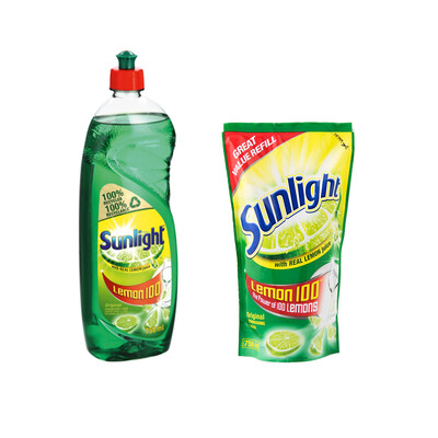 Sunlight Dishwashing Liquid Lemon 750ml + Refill Sunlight Dishwashing Liquid Lemon 750ml + Refill