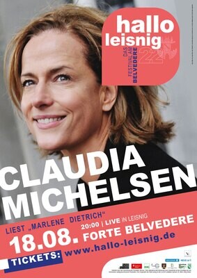 Claudia Michelsen | Ticket | Lesung im Forte Belvedere Leisnig am 18.08.2022 um 20 Uhr Claudia Michelsen | Ticket | Lesung im Forte Belvedere Leisnig am 18.08.2022 um 20 Uhr