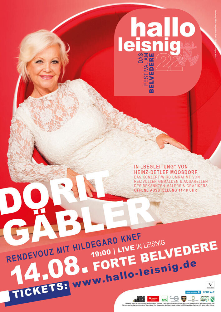 Dorit Gäbler | Rendevouz mit Hildegard Knef | Ticket für Musikabend im Forte Belvedere Leisnig am 14.08.2022 um 19 Uhr