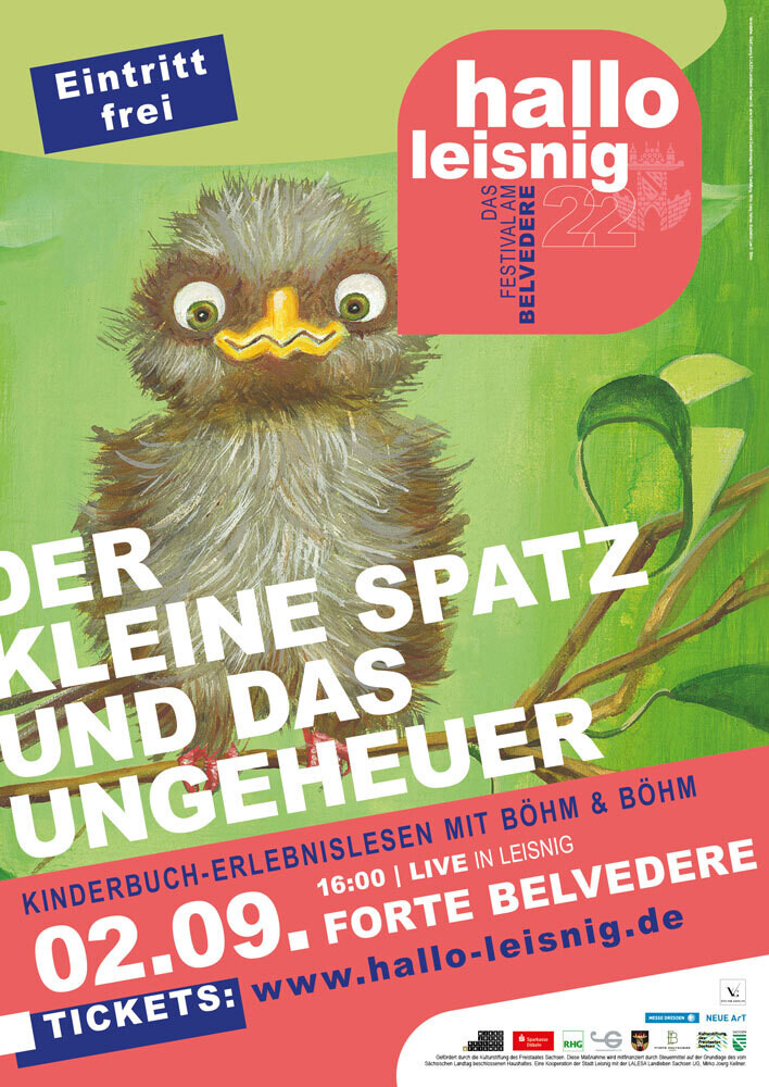 Der kleine Spatz und das Ungeheuer | Kinderbuch-Erlebnislesung mit Böhm & Böhm im Forte Belvedere Leisnig am 02.09.2022 um 16 Uhr | Eintritt frei