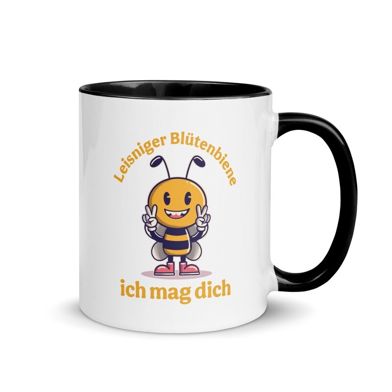 Blütenbiene Leisnig | Ich mag dich | Tasse mit farbiger Innenseite | Kakao-Tasse, Kaffee-Pott, Tee-Tasse…