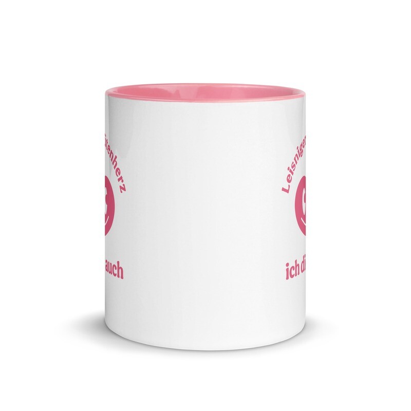 Blütenherz Leisnig | Ich dich auch | Tasse mit farbiger Innenseite | Pink | Kakao-Tasse, Kaffee-Pott, Tee-Tasse…