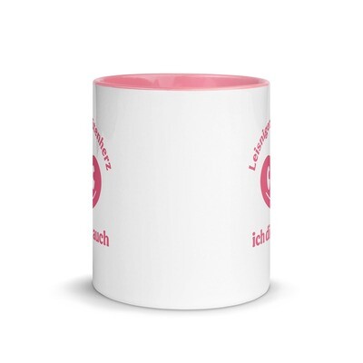 Blütenherz Leisnig | Ich dich auch | Tasse mit farbiger Innenseite | Pink | Kakao-Tasse, Kaffee-Pott, Tee-Tasse…