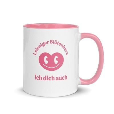 Blütenherz Leisnig | Ich dich auch | Tasse mit farbiger Innenseite | Pink | Kakao-Tasse, Kaffee-Pott, Tee-Tasse…