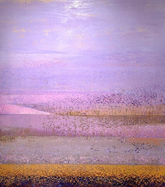 Helle Abstrakte Landschaft (Rosé)