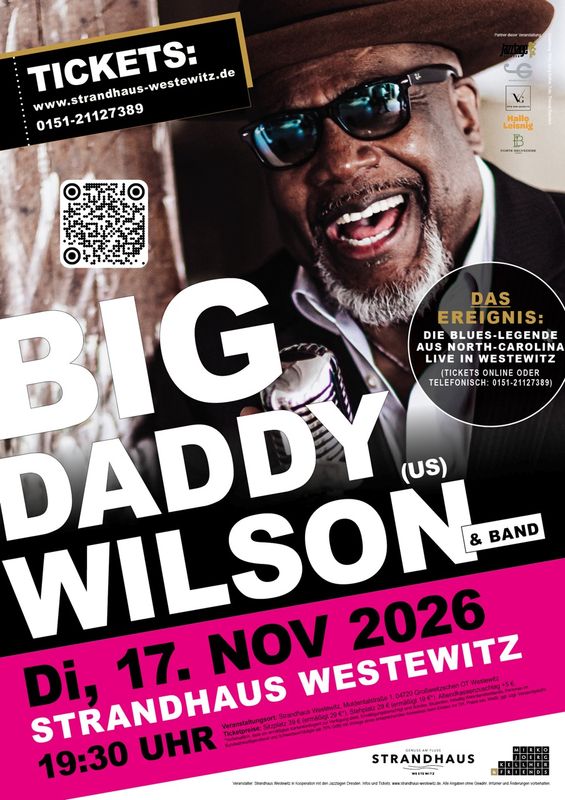 Big Daddy Wilson | River-Blues-Night im Strandhaus Westewitz | Konzert-Ticket
