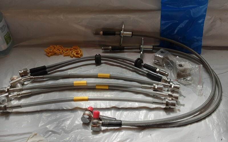 RANGE ROVER SPORT DISCOVERY 3 & 4 STAINLESS STEEL BRAIDED BRAKE HOSE KIT DA7561