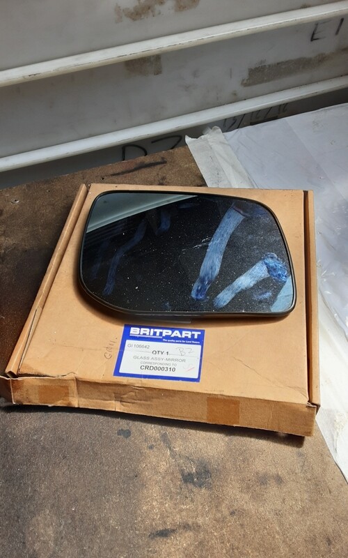 RANGE ROVER P38 RH DRIVERS SIDE MIRROR GLASS ASSEMBLY CRD000310