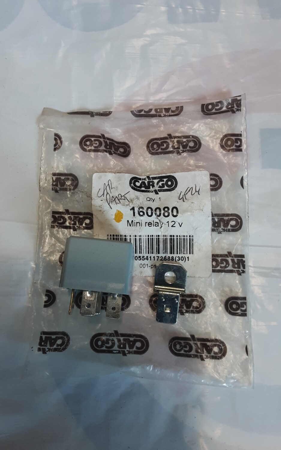 MINI RELAY 12V 30A 4 PIN WITH BRACKET 160080