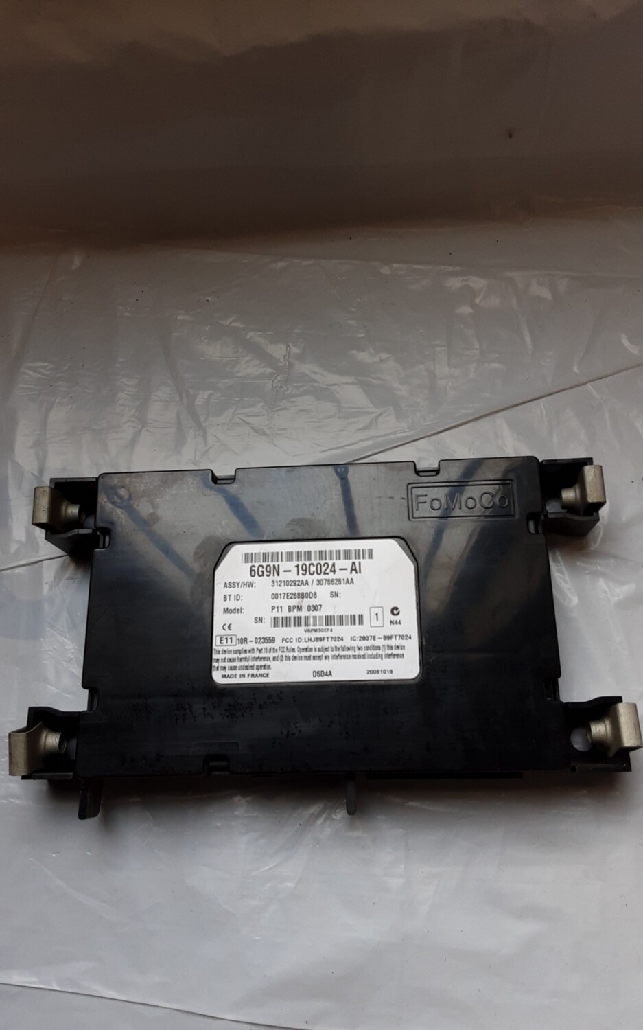 LAND ROVER FREELANDER 2 BLUETOOTH CONTROL MODULE 6G9N 19C024 AI