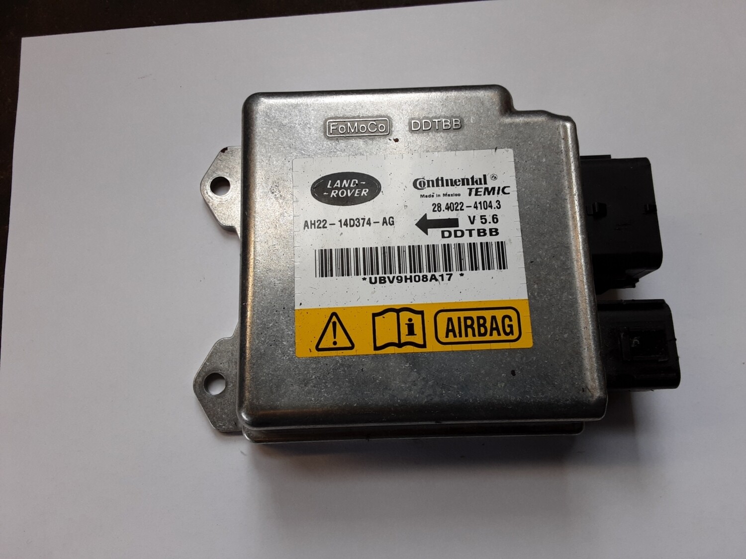 LAND ROVER DISCOVERY 4 AIR BAG MODULE ECU AH22 14D374