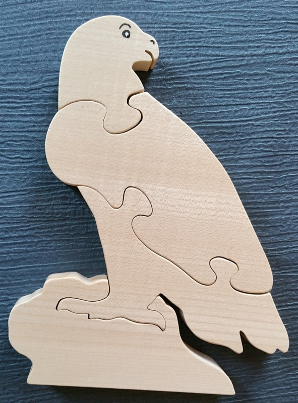 Puzzle aigle - puzzle animal - Puzzle Artisanal en bois