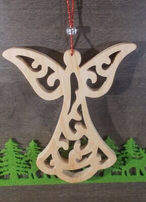 Ange en bois à suspendre -  décoration Noel bois