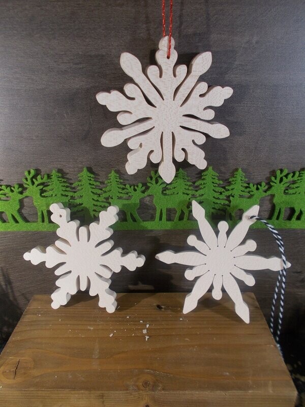 Décoration Noel Gros Flocon en bois