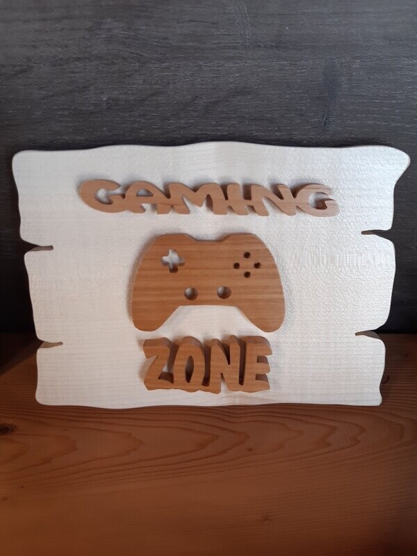 Plaque de porte en bois - GAMER