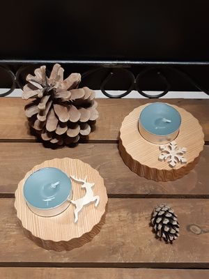 Décoration Noel - Bougeoir en bois
