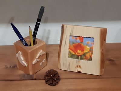 Porte crayon en bois