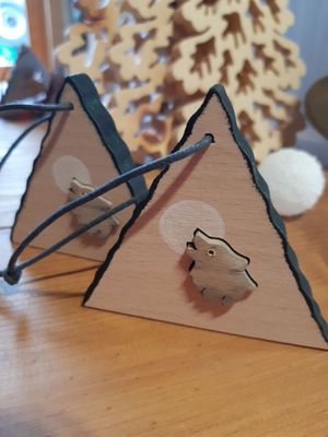 Décoration Noel - Déco Triangle bois