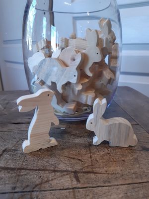 Lapin en bois - Figurine en bois