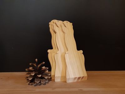 Spatule à raclette artisanale - Thème Marmotte