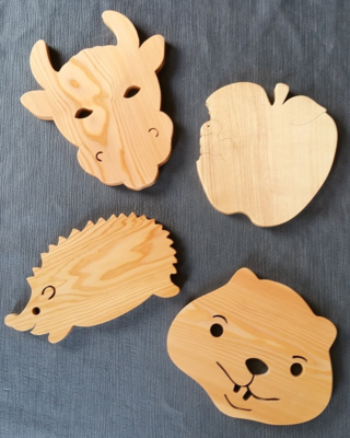 Dessous de plat en bois - Forme animal