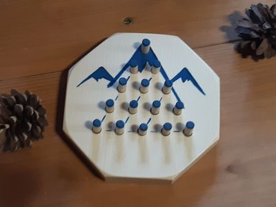 Solitaire en bois - Mini solitaire - Forme triangle