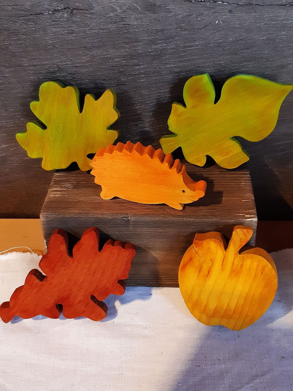 Pièces en bois déco d'automne