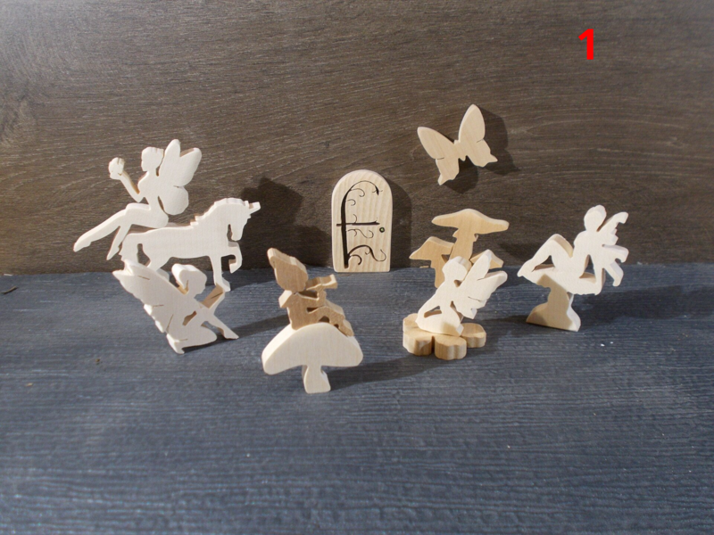 CALENDRIER AVENT - LOT 10 FIGURINES  MINIATURES BOIS pour CALENDRIER AVENT -