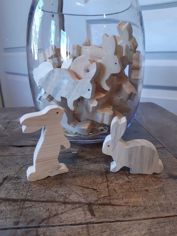 Lapin en bois - Figurine en bois
