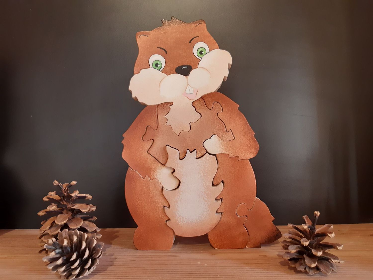 Puzzle Marmotte Rigolote - Puzzle bois pour enfant