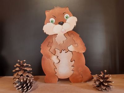 Puzzle Marmotte Rigolote - Puzzle bois pour enfant Puzzle Marmotte Rigolote - Puzzle bois pour enfant