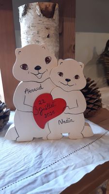 Puzzle Couple- Puzzle Marmotte- Puzzle en bois - puzzle artisanal - deco bois Puzzle Couple- Puzzle Marmotte- Puzzle en bois - puzzle artisanal - deco bois