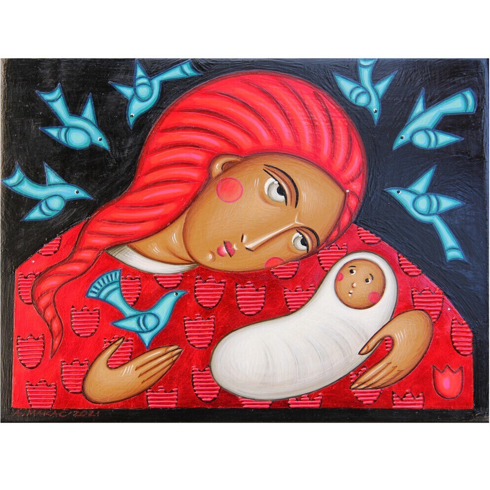 Anna Makać &quot;Madonna with birds&quot;