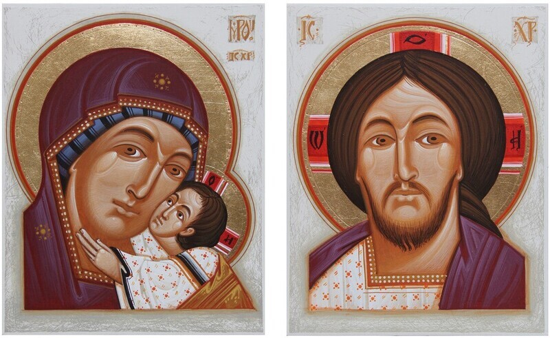 Ivan Dashko &quot;Mother of God&quot; and &quot;Christ&quot; (pair)