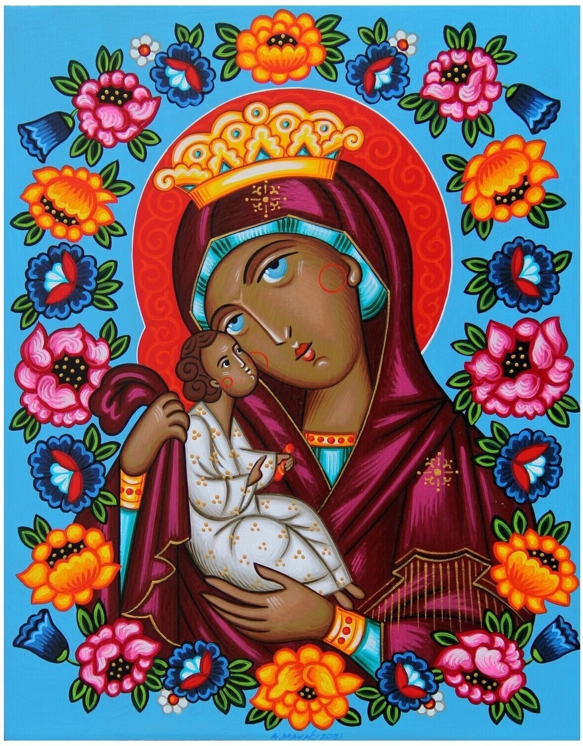 Anna Makać &quot;Madonna with flowers&quot;