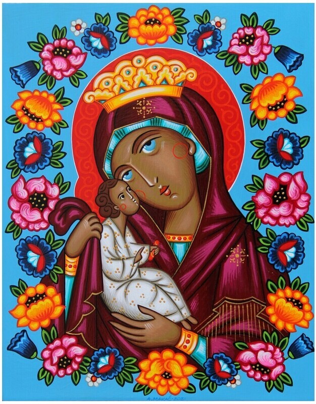 Anna Makać &quot;Madonna with flowers&quot;