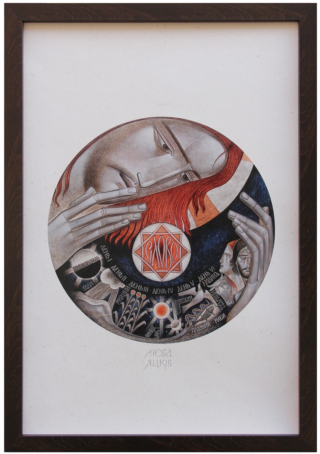 Lyuba Yatskiv &quot;World Creation&quot; Print on paper