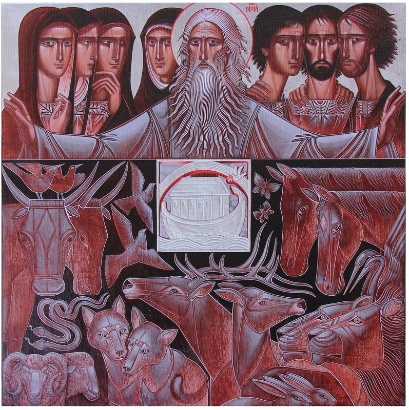 Lyuba Yatskiv &quot;Noah&#39;s Arc&quot; Print on canvas