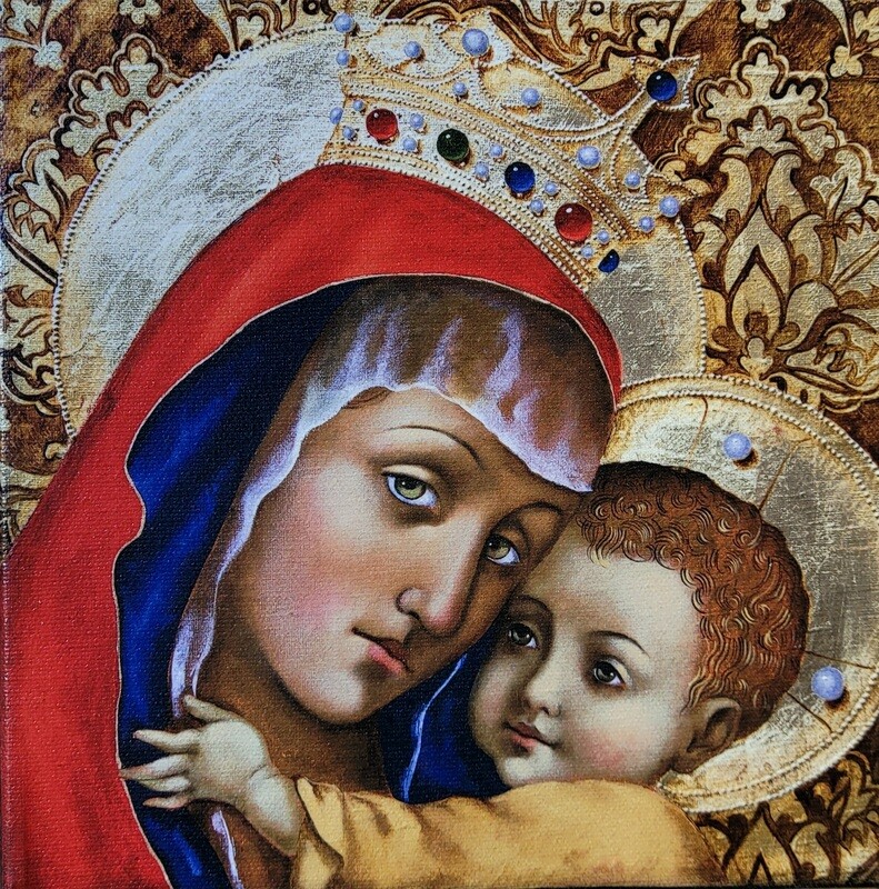 Olga Kovtun &quot;Virgin Mary Deep Feeling&quot; Print on canvas