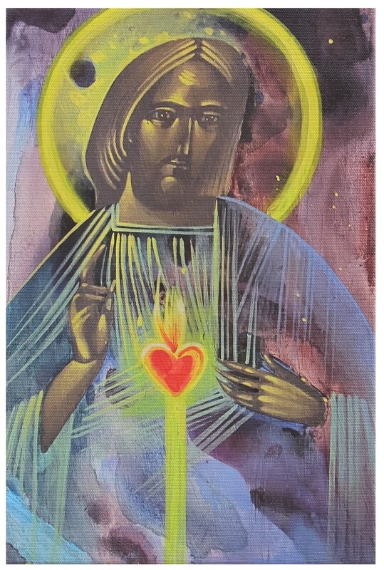 Kateryna Shadrina &quot;The Most Sacred Heart of Jesus&quot; Print on canvas