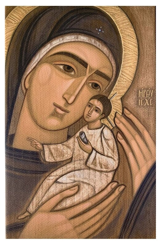 Nataliya Sydoruk Mother of God &quot;Eleusa&quot; Print on canvas