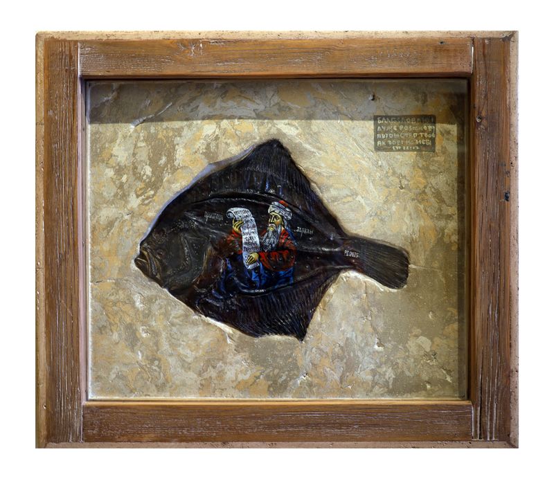 Tetyana Skoromna &quot;Abraham&quot; (composition on flounder) dyptych