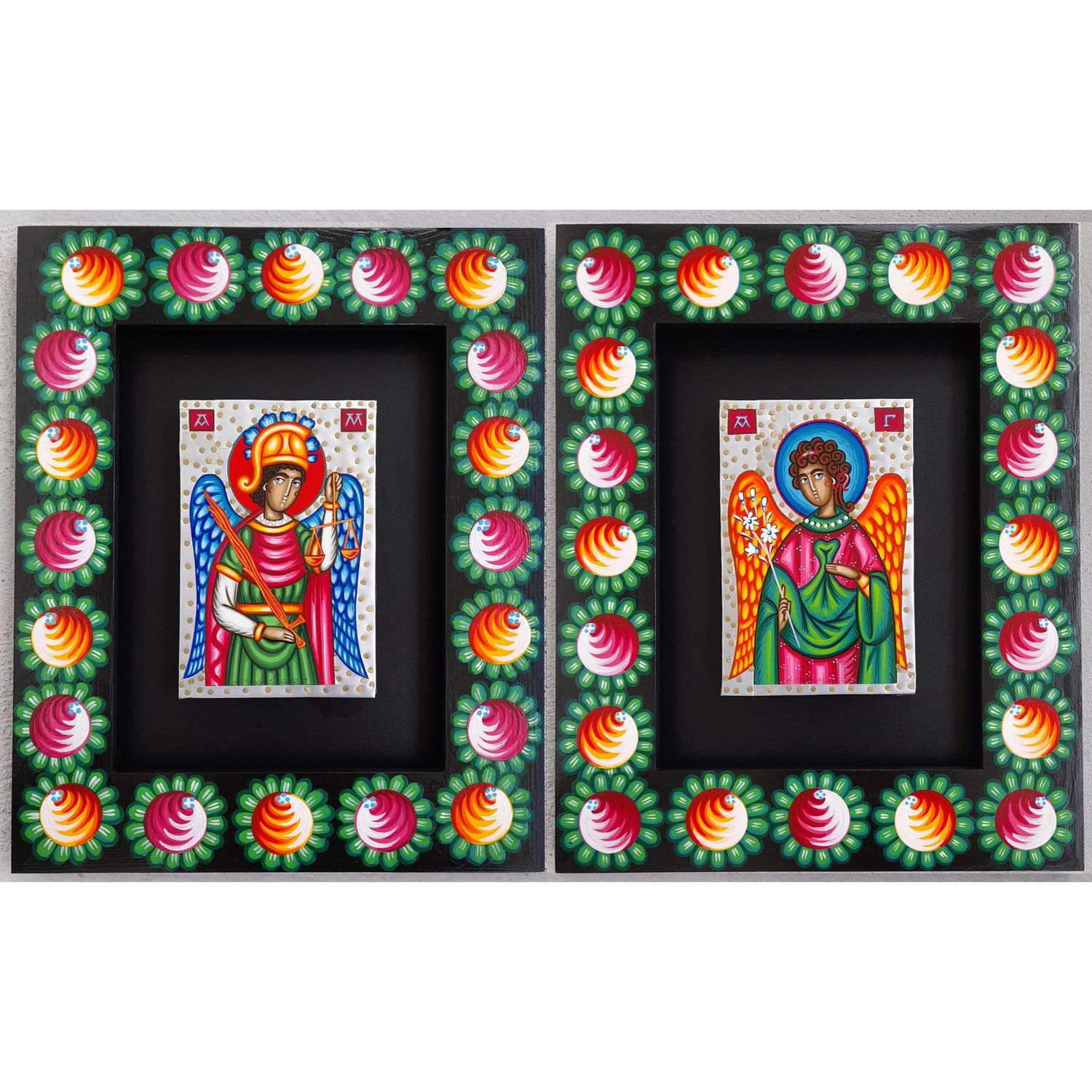 Anna Makać &quot;Saint Michael and Saint Gabriel&quot; pair of icons