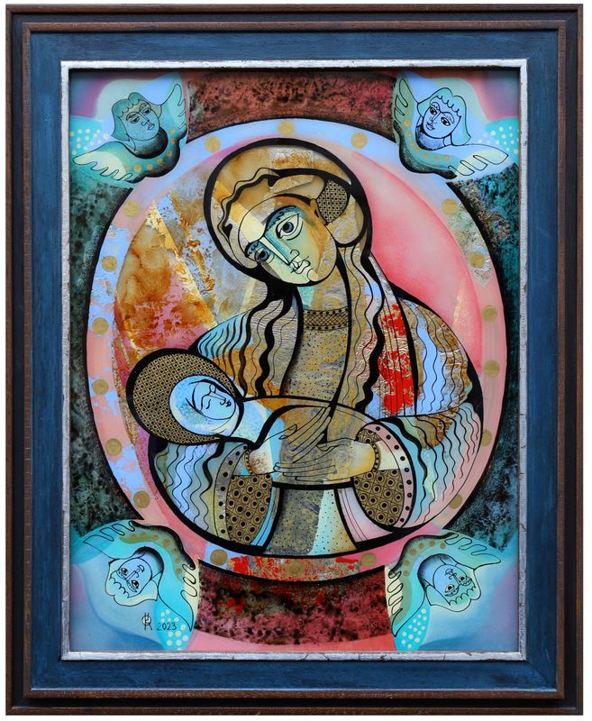 Oksana Romaniv-Triska "Mother of God with Jesus and Angels"
