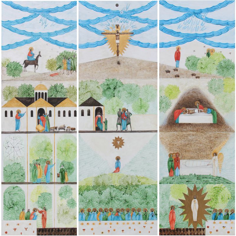 Natalya Rusetska "The Passion of Christ.Triptych"  Наталя Русецька "Страсті Христові"